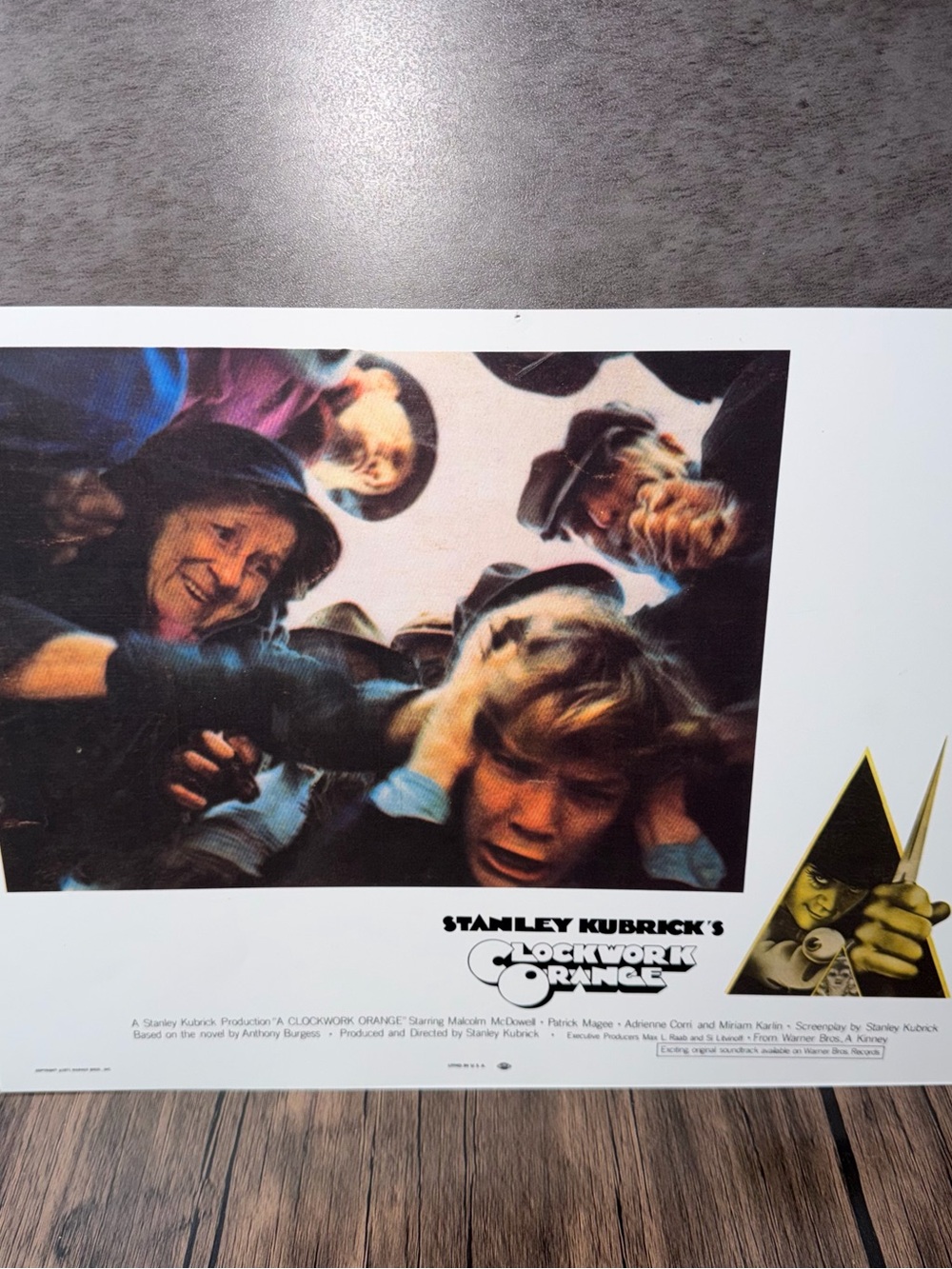 CLOCKWORK ORANGE 1972 Lobby Card with Malcolm McDowell Print